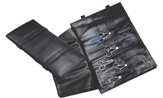 Utsumi 11 shears case leather grooming scissor case