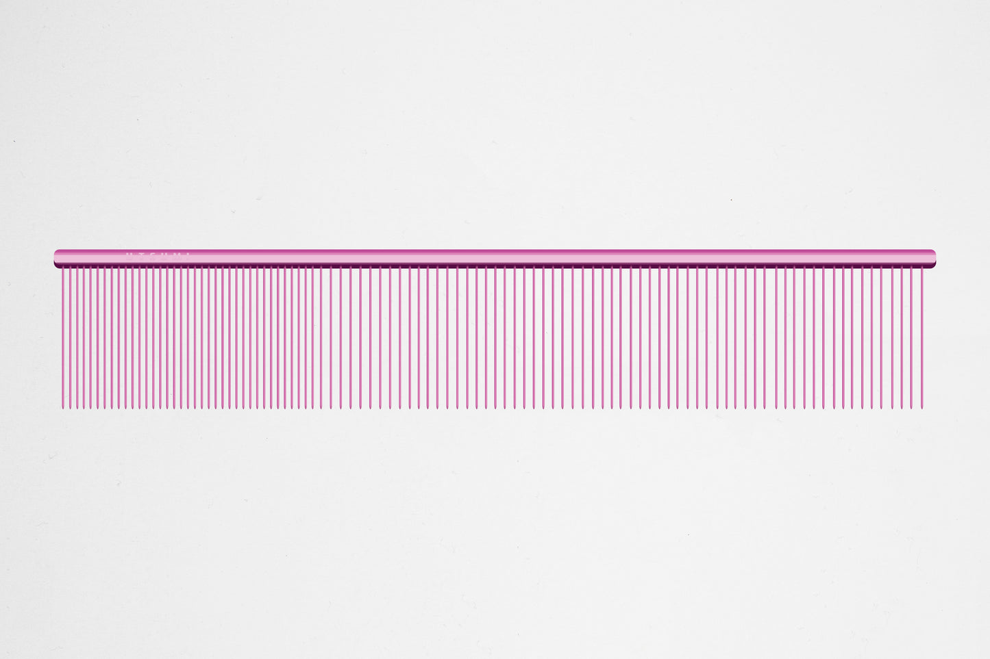 Utsumi 9 inch wide quarter dog grooming comb pink