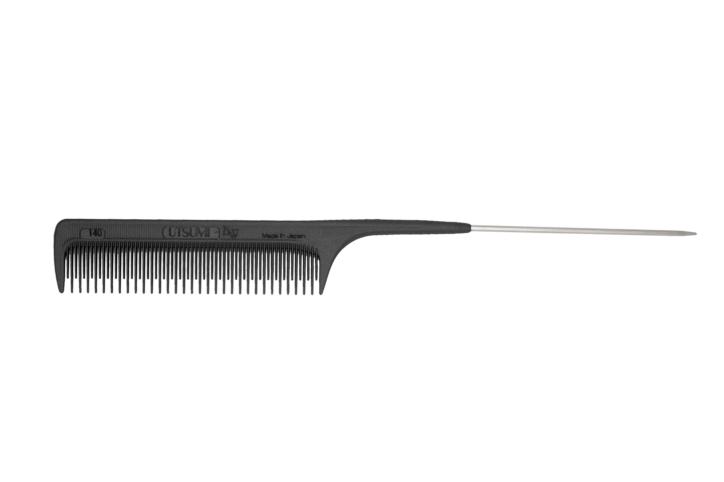 Utsumi needle comb 140 teasing comb for grooming black